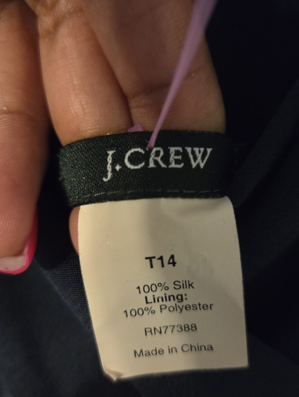 J.Crew Women’s 100% Silk Blue Elegant Formal Gown Sz 14 Tall Quiet Luxury - Picture 6 of 6